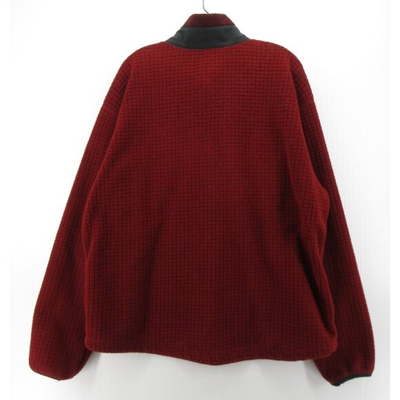 VINTAGE LL Bean Jacket Large Grid Fleece Hiking Full Zip Outdoor 90s Y2K - Picture 7 of 12